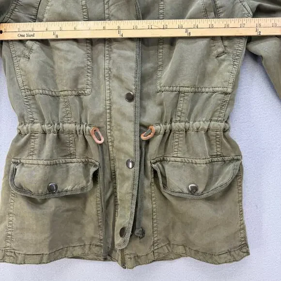 Hinge Jacket Women's S Olive Military Style Utility Jacket Cargo Preppy Normcore - Picture 8 of 10